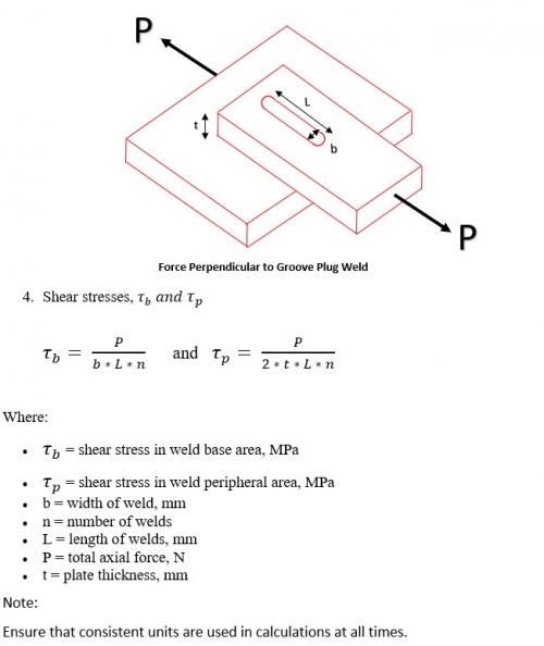 Engineers' Corner Stress Formulae for Welded Connections (Plug and